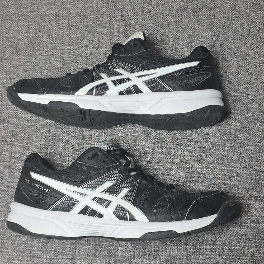 Asics B450Q Gel Upcourt Athletic Shoes Black White Women's Size 7.5